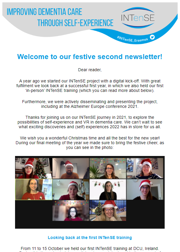 Welcome to our festive second newsletter!